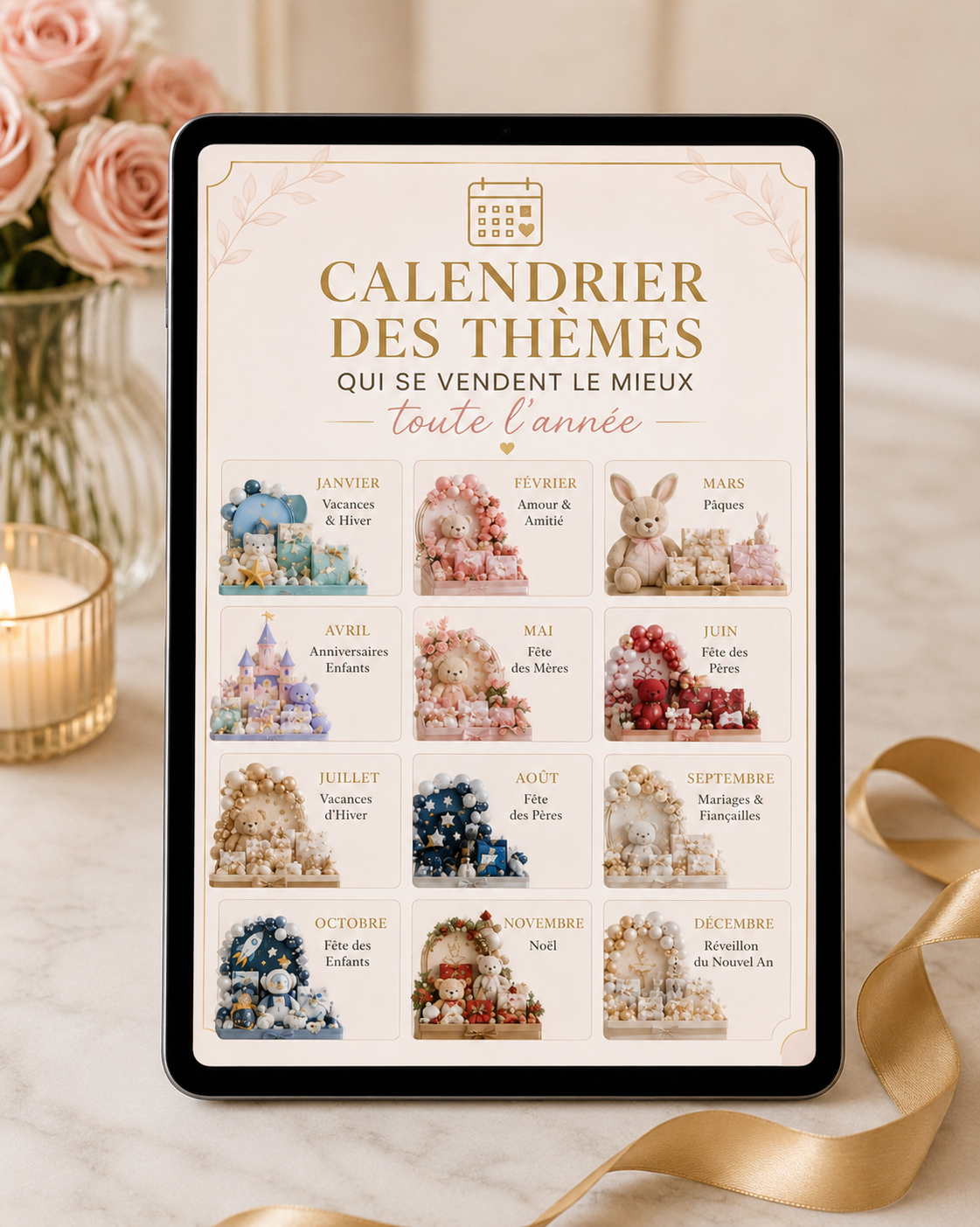 Calendrier des thèmes qui vendent le plus